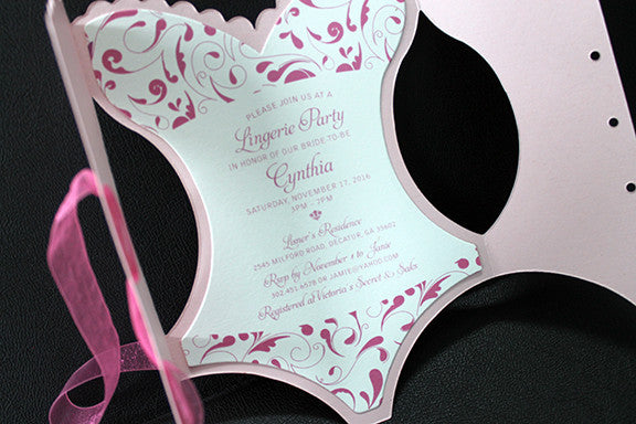 Pink Lingerie Party Invitation