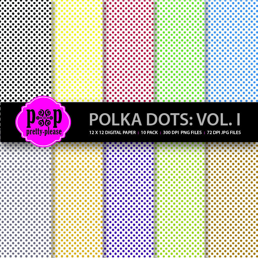 Polka Dots Digital Paper