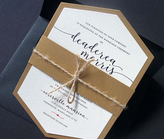 Wedding Invitation | Wedding Anniversary Invitation | Hexagon Shaped Invitation