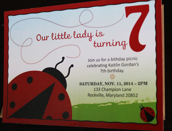 Ladybug Invitation