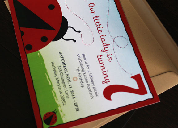 Ladybug Invitation