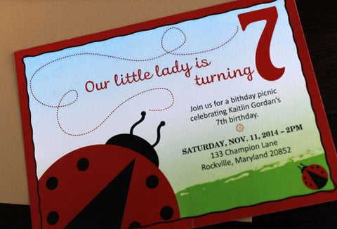 Ladybug Invitation