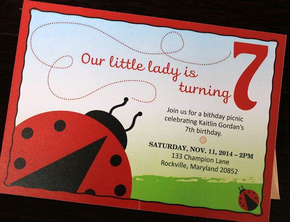 Ladybug Invitation