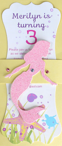 Mermaid Invitation - Pink