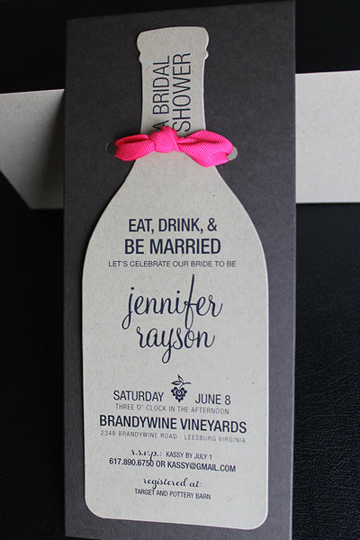 Wine Bridal Shower Invitation | Wine Party Invitation