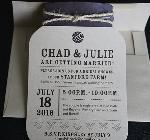 Mason Jar Invitation II