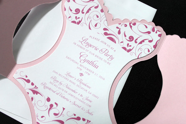 Pink Lingerie Party Invitation