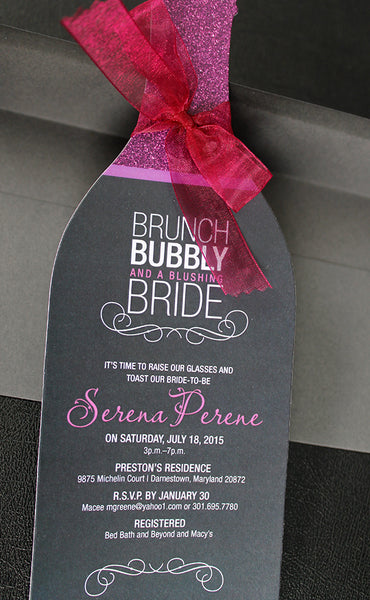 Wine Bridal Shower Invitation