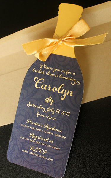 Wine Bridal Shower Invitation | Wine Party Invitation