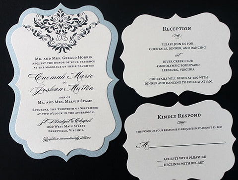 Bracket Card Wedding Invitation | Wedding Anniversary Invitation | Bracket Invitation