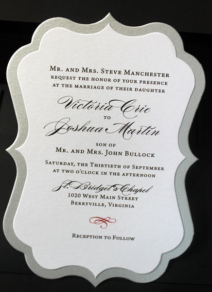 Bracket Card Wedding Invitation | Wedding Anniversary Invitation | Bracket Invitation