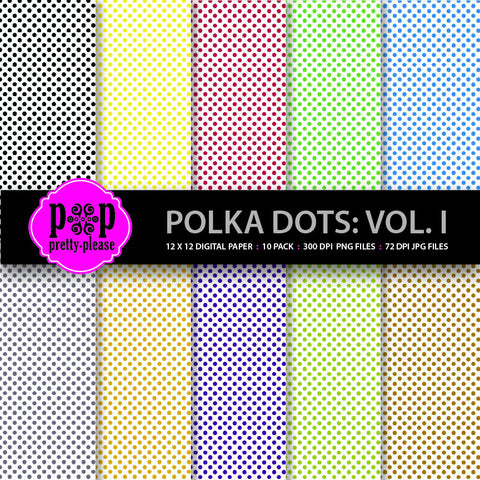 Polka Dots Digital Paper