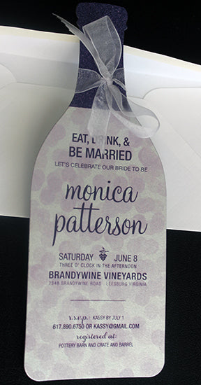 Wine Bridal Shower Invitation | Wine Party Invitation