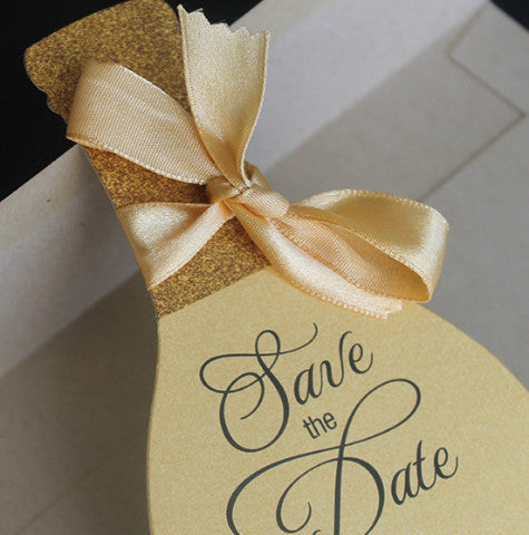 Wine bottle save the date
