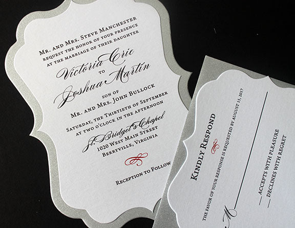 Bracket Card Wedding Invitation | Wedding Anniversary Invitation | Bracket Invitation