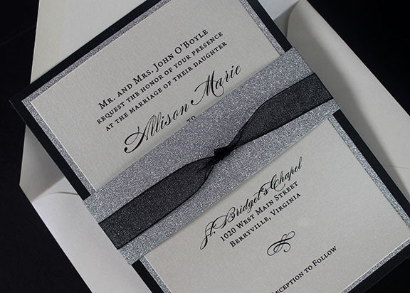 Wedding Invitation | Wedding Anniversary Invitation | Glitter Invitation