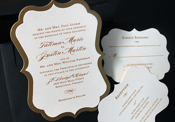 Bracket Card Wedding Invitation | Wedding Anniversary Invitation | Bracket Invitation