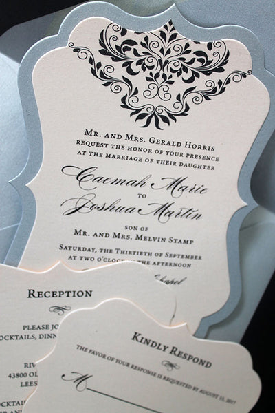 Bracket Card Wedding Invitation | Wedding Anniversary Invitation | Bracket Invitation