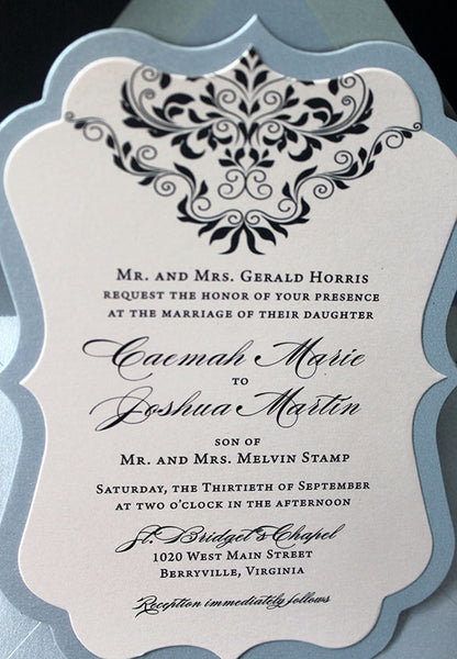 Bracket Card Wedding Invitation | Wedding Anniversary Invitation | Bracket Invitation