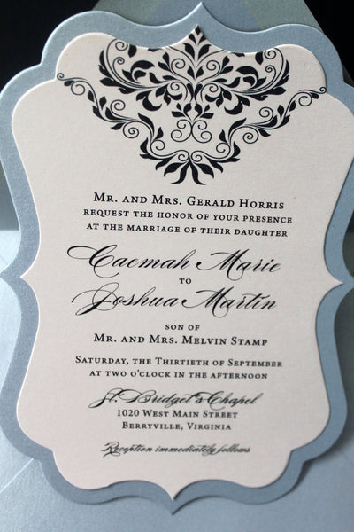 Bracket Card Wedding Invitation | Wedding Anniversary Invitation | Bracket Invitation